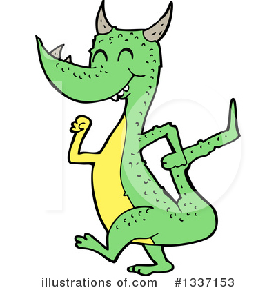 Royalty-Free (RF) Dragon Clipart Illustration by lineartestpilot - Stock Sample #1337153
