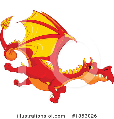 Royalty-Free (RF) Dragon Clipart Illustration by Pushkin - Stock Sample #1353026