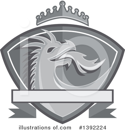 Royalty-Free (RF) Dragon Clipart Illustration by patrimonio - Stock Sample #1392224