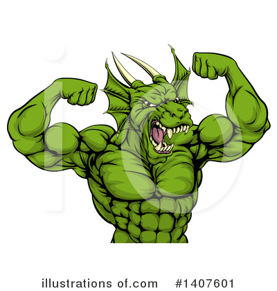 Royalty-Free (RF) Dragon Clipart Illustration by AtStockIllustration - Stock Sample #1407601