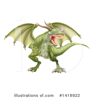 Royalty-Free (RF) Dragon Clipart Illustration by AtStockIllustration - Stock Sample #1418922