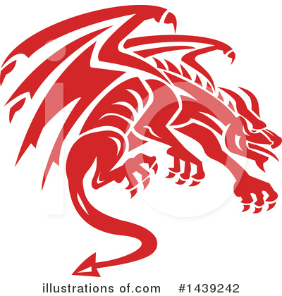 Royalty-Free (RF) Dragon Clipart Illustration by patrimonio - Stock Sample #1439242