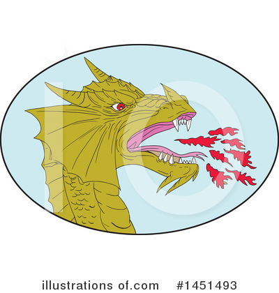 Royalty-Free (RF) Dragon Clipart Illustration by patrimonio - Stock Sample #1451493