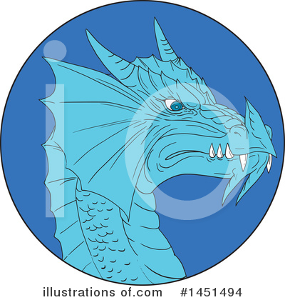Royalty-Free (RF) Dragon Clipart Illustration by patrimonio - Stock Sample #1451494