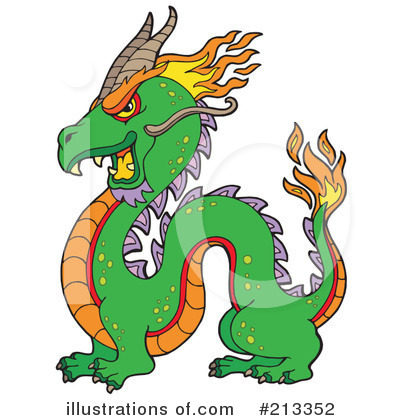 Royalty-Free (RF) Dragon Clipart Illustration by visekart - Stock Sample #213352