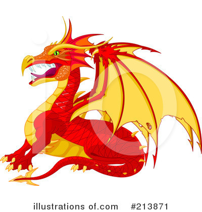 Royalty-Free (RF) Dragon Clipart Illustration by Pushkin - Stock Sample #213871