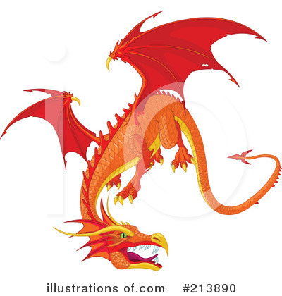 Royalty-Free (RF) Dragon Clipart Illustration by Pushkin - Stock Sample #213890