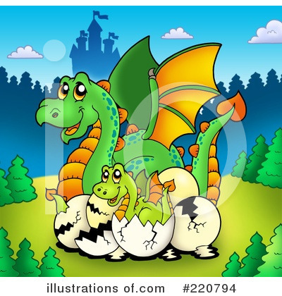 Royalty-Free (RF) Dragon Clipart Illustration by visekart - Stock Sample #220794