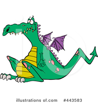 Royalty-Free (RF) Dragon Clipart Illustration by toonaday - Stock Sample #443583