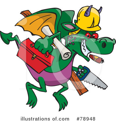 Royalty-Free (RF) Dragon Clipart Illustration by Dennis Holmes Designs - Stock Sample #78948