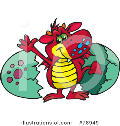 Royalty-Free (RF) Dragon Clipart Illustration by Dennis Holmes Designs - Stock Sample #78949