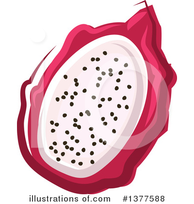 Royalty-Free (RF) Dragon Fruit Clipart Illustration by Vector Tradition SM - Stock Sample #1377588