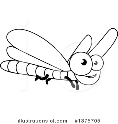 Royalty-Free (RF) Dragonfly Clipart Illustration by Vector Tradition SM - Stock Sample #1375705