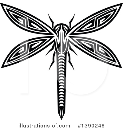 Royalty-Free (RF) Dragonfly Clipart Illustration by Vector Tradition SM - Stock Sample #1390246