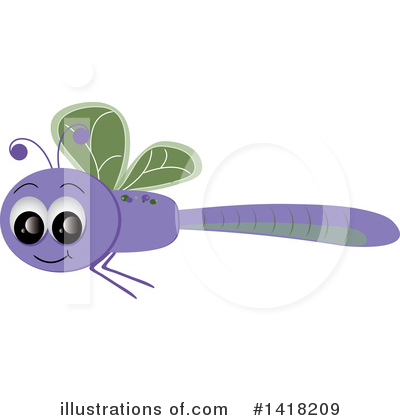 Royalty-Free (RF) Dragonfly Clipart Illustration by Pams Clipart - Stock Sample #1418209