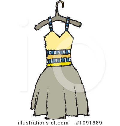 Dress Clipart #1091689 by Steve Klinkel