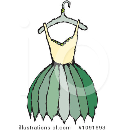Dress Clipart #1091693 by Steve Klinkel