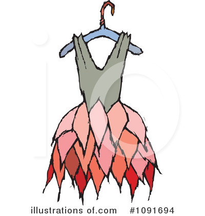 Dress Clipart #1091694 by Steve Klinkel
