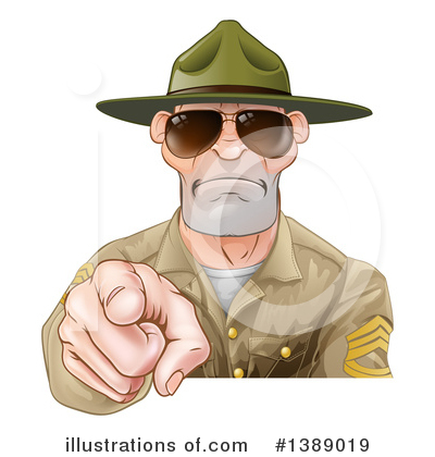 Royalty-Free (RF) Drill Sergeant Clipart Illustration by AtStockIllustration - Stock Sample #1389019