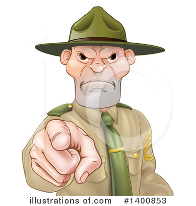 Royalty-Free (RF) Drill Sergeant Clipart Illustration by AtStockIllustration - Stock Sample #1400853