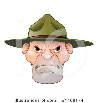 Drill Sergeant Clipart #1409174 by AtStockIllustration