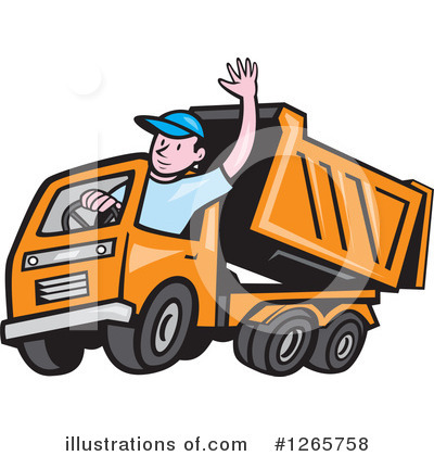 Dump Truck Clipart #1265758 by patrimonio