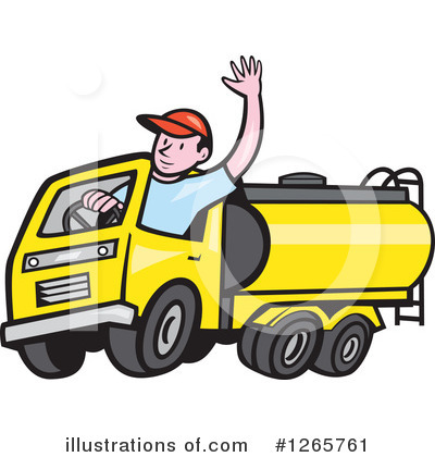 Tanker Truck Clipart #1265761 by patrimonio