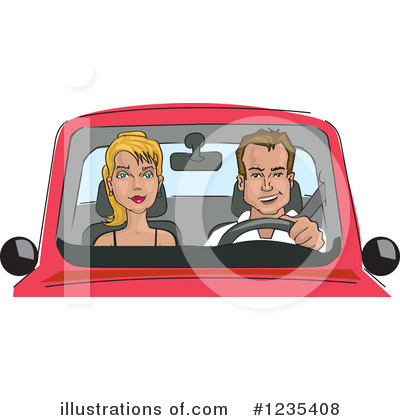 Convertible Car Clipart #1235408 by David Rey