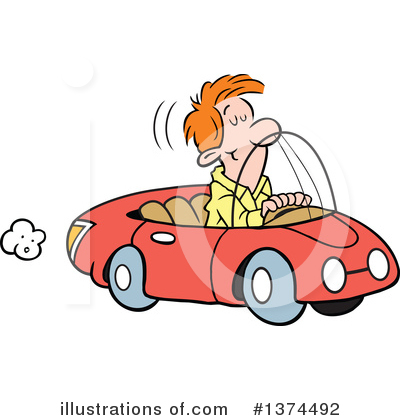 Royalty-Free (RF) Driving Clipart Illustration by Johnny Sajem - Stock Sample #1374492