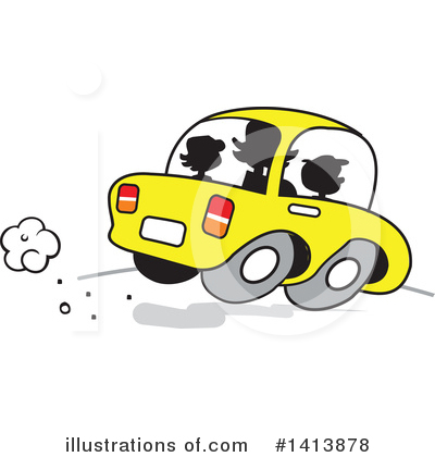 Royalty-Free (RF) Driving Clipart Illustration by Johnny Sajem - Stock Sample #1413878