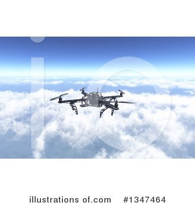 Royalty-Free (RF) Drone Clipart Illustration by KJ Pargeter - Stock Sample #1347464
