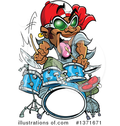 Drums Clipart #1371671 by Clip Art Mascots