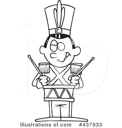 Royalty-Free (RF) Drummer Clipart Illustration by toonaday - Stock Sample #437933