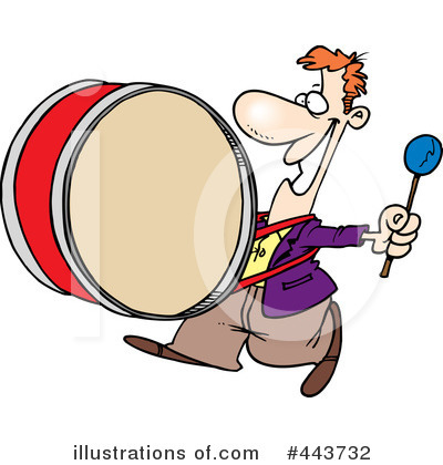 Royalty-Free (RF) Drummer Clipart Illustration by toonaday - Stock Sample #443732