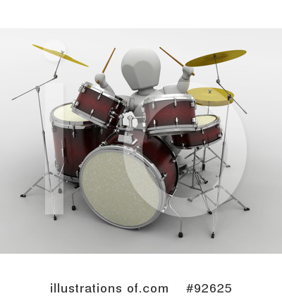 Royalty-Free (RF) Drummer Clipart Illustration by KJ Pargeter - Stock Sample #92625