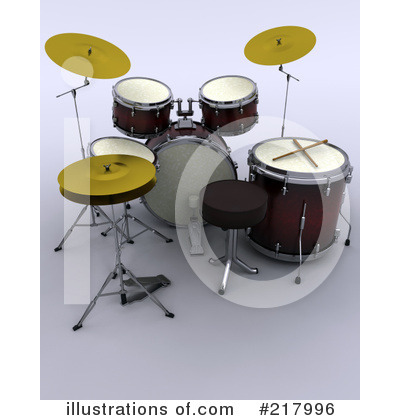 Royalty-Free (RF) Drums Clipart Illustration by KJ Pargeter - Stock Sample #217996