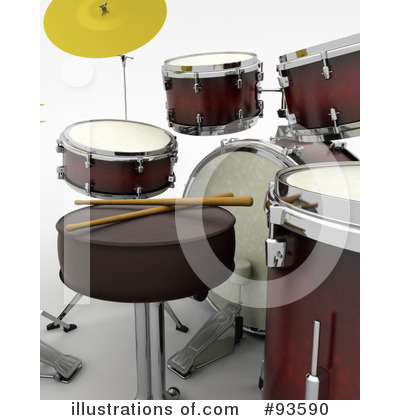 Royalty-Free (RF) Drums Clipart Illustration by KJ Pargeter - Stock Sample #93590