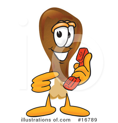 Chicken Drumstick Clipart #16789 by Mascot Junction