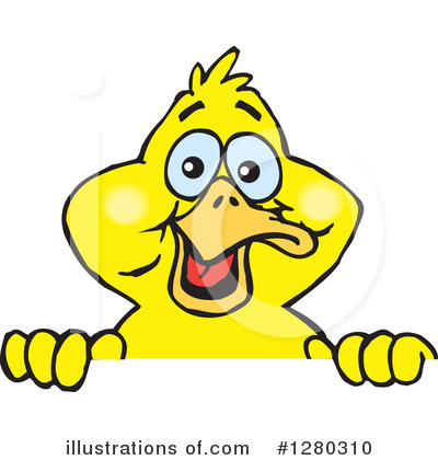 Royalty-Free (RF) Duck Clipart Illustration by Dennis Holmes Designs - Stock Sample #1280310