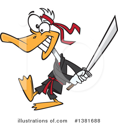 Royalty-Free (RF) Duck Clipart Illustration by toonaday - Stock Sample #1381688