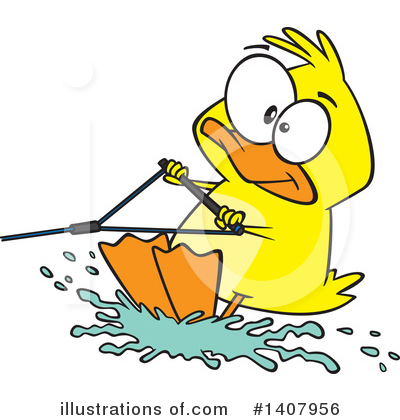 Water Skiing Clipart #1407956 by toonaday