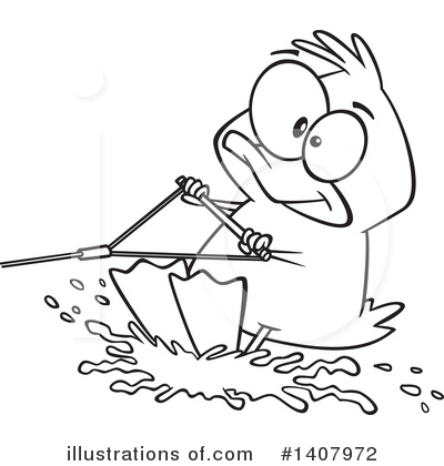 Water Skiing Clipart #1407972 by toonaday