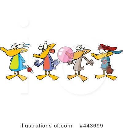 Royalty-Free (RF) Ducks Clipart Illustration by toonaday - Stock Sample #443699