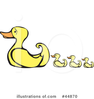Royalty-Free (RF) Ducks Clipart Illustration by xunantunich - Stock Sample #44870