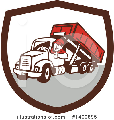 Dump Truck Clipart #1400895 by patrimonio