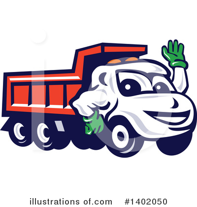 Royalty-Free (RF) Dump Truck Clipart Illustration by patrimonio - Stock Sample #1402050