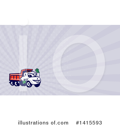 Royalty-Free (RF) Dump Truck Clipart Illustration by patrimonio - Stock Sample #1415593