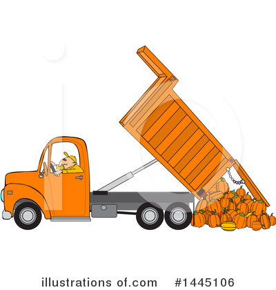 Royalty-Free (RF) Dump Truck Clipart Illustration by djart - Stock Sample #1445106