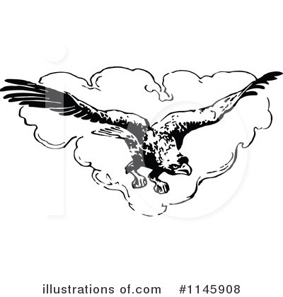 Royalty-Free (RF) Eagle Clipart Illustration by Prawny Vintage - Stock Sample #1145908