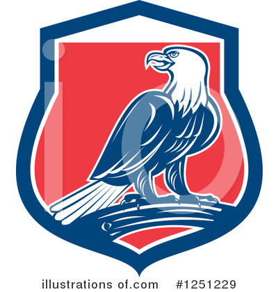 Royalty-Free (RF) Eagle Clipart Illustration by patrimonio - Stock Sample #1251229